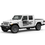 Jeep Gladiator JT 2019 2020 2021 2022 2023 Set of Side US flag Doors Sticker wrap design