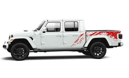 Bed Mud wrap Graphics Stickers kit for Jeep Gladiator JT 2019 2020 2021 2022 2023