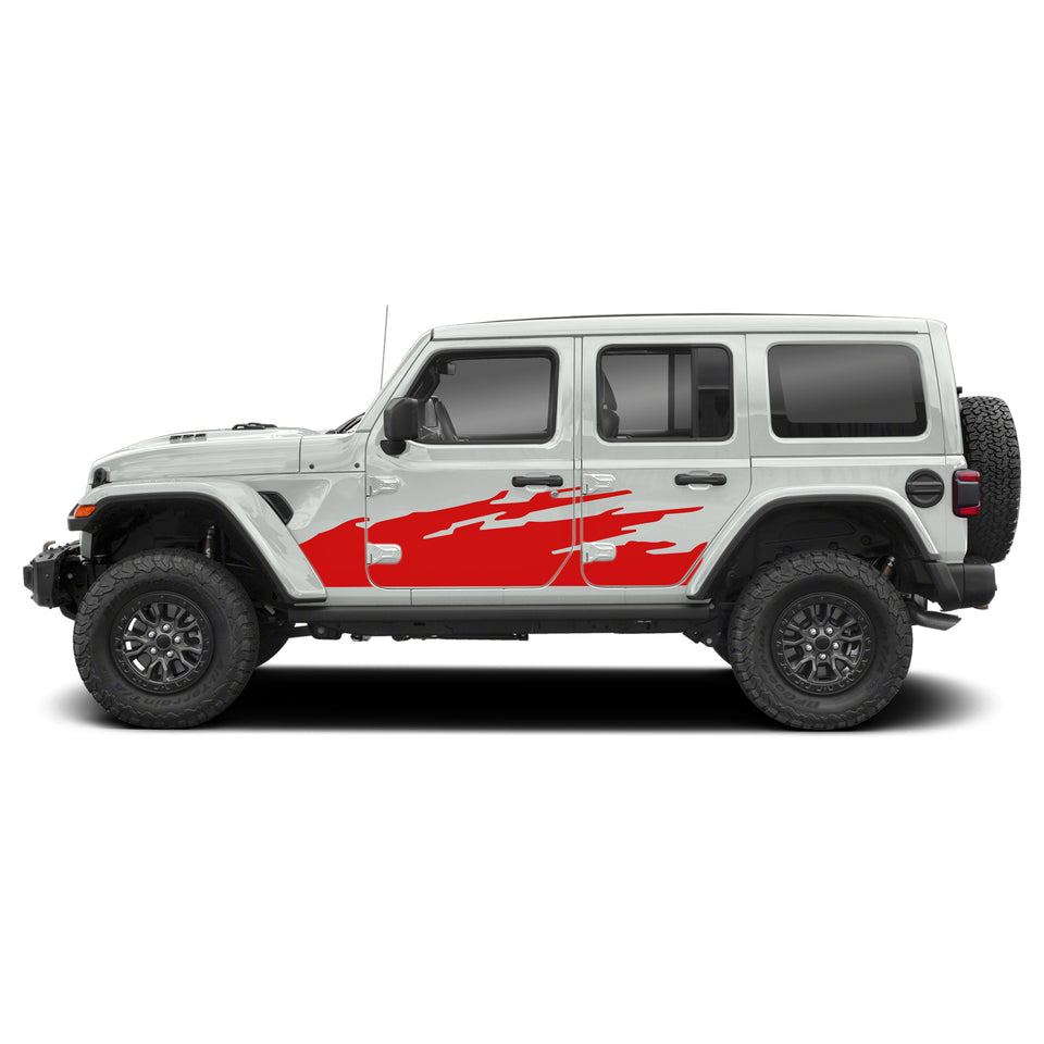 splash color Side Stripe Sticker Decal For Jeep Wrangler Mirror scoop Light 2007 2020 Vent