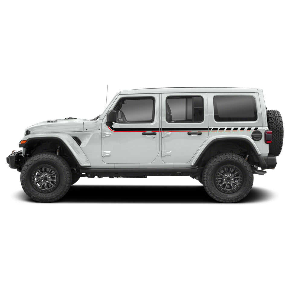 Elegant Stripe for Jeep Wrangler JL JK Sport Door Design Graphics Vinyl Decal