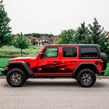 splash color Side Stripe Sticker Decal For Jeep Wrangler Mirror scoop Light 2007 2020 Vent