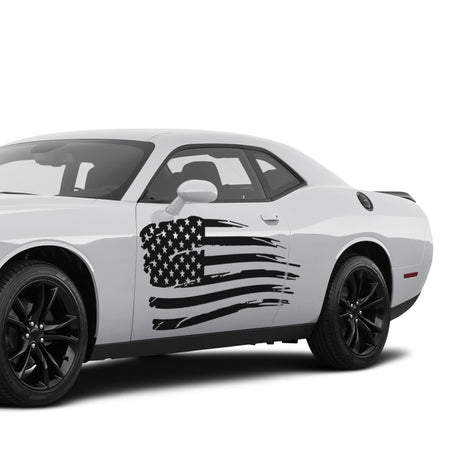 side USA Flag graphic kit For DODGE Challenger SRT Hellcat RT SRT USA LX 2009 - 2020