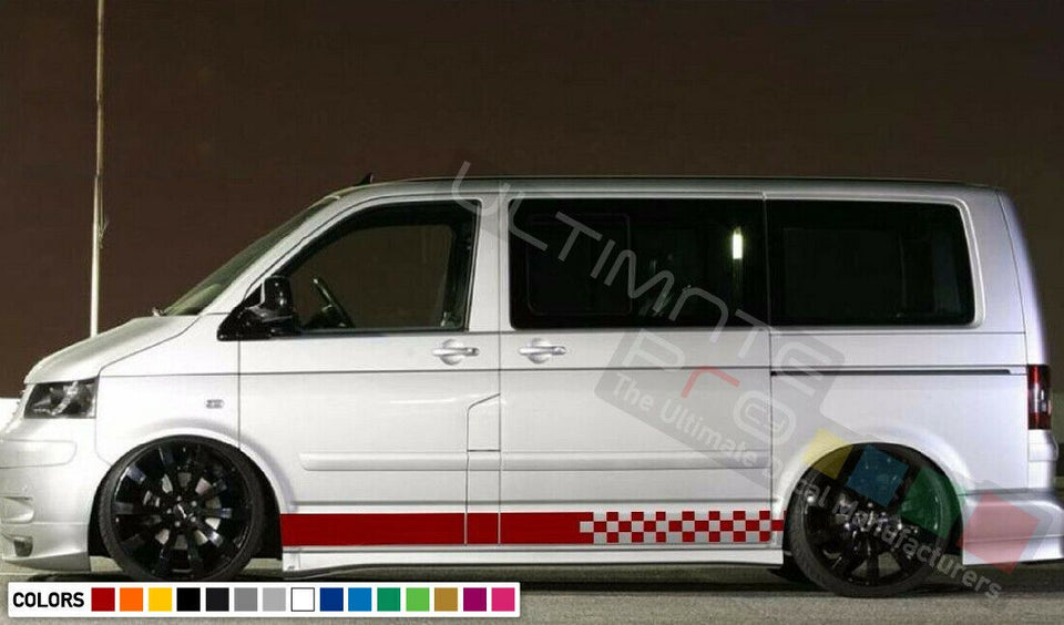 2x Stickers Decal for VW Volkswagen Transporter Stripe body door sticker T5 Van