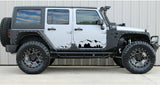 2 Decal sticker kit For Jeep Wrangler JK door mountain stripes bumper armour Bar
