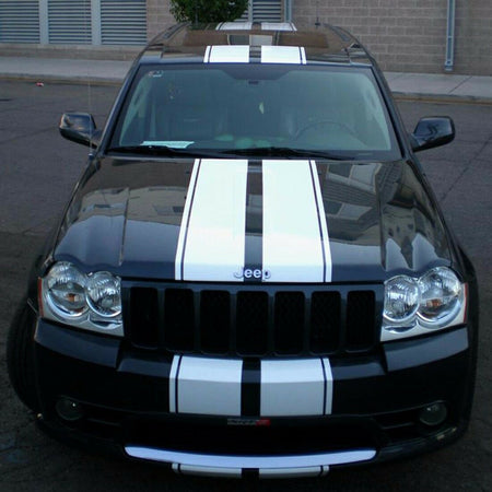 Sticker Decal Stripe Kit for Jeep Grand Cherokee SRT8 Light Mirror Hood Bumper