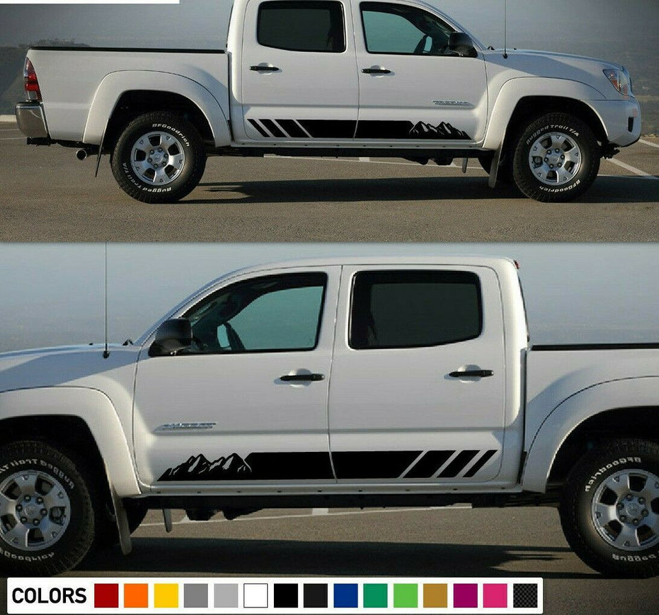 Sticker Modern Stripes Mountain Sport for Toyota Tacoma design Turbo 2014 - 2019