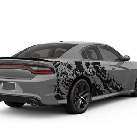 Sticker for Dodge Charger Side Scat Pack Nightmare Design Vinyl Graphics Decal nightmare skull Sticker Dodge Charger Door Sport Side Vinyl Graphics Decal pattern