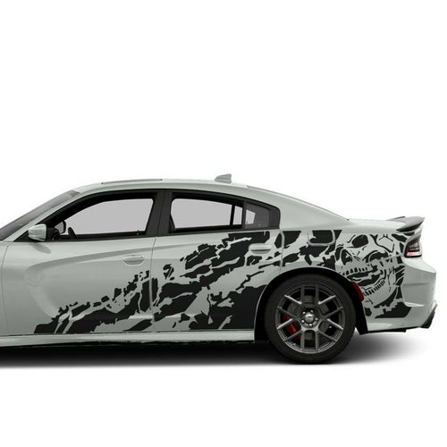 Sticker for Dodge Charger Side Scat Pack Nightmare Design Vinyl Graphics Decal nightmare skull Sticker Dodge Charger Door Sport Side Vinyl Graphics Decal pattern