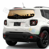 Camo Hunting Decals Rear Window See Thru Stickers Perforated for Jeep Renegade