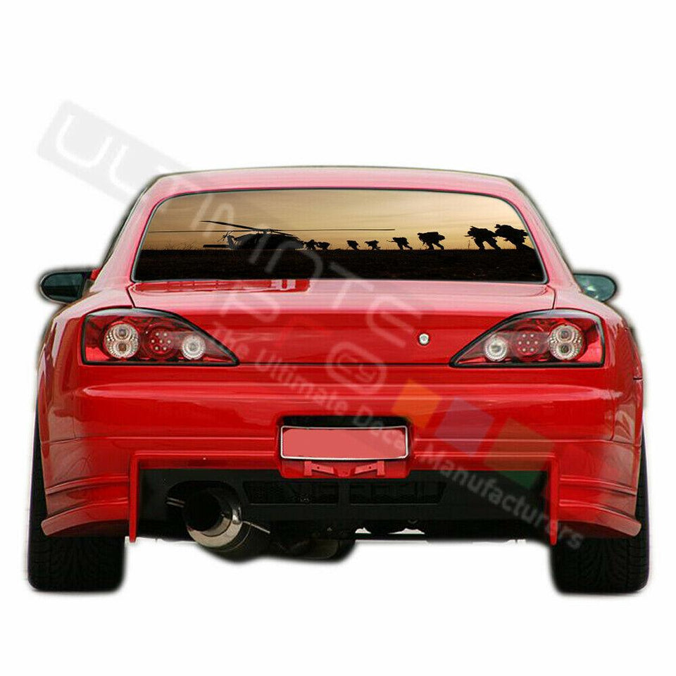Camo Hunting Decals Window See Thru Stickers Perforated for Nissan Silvia 2018