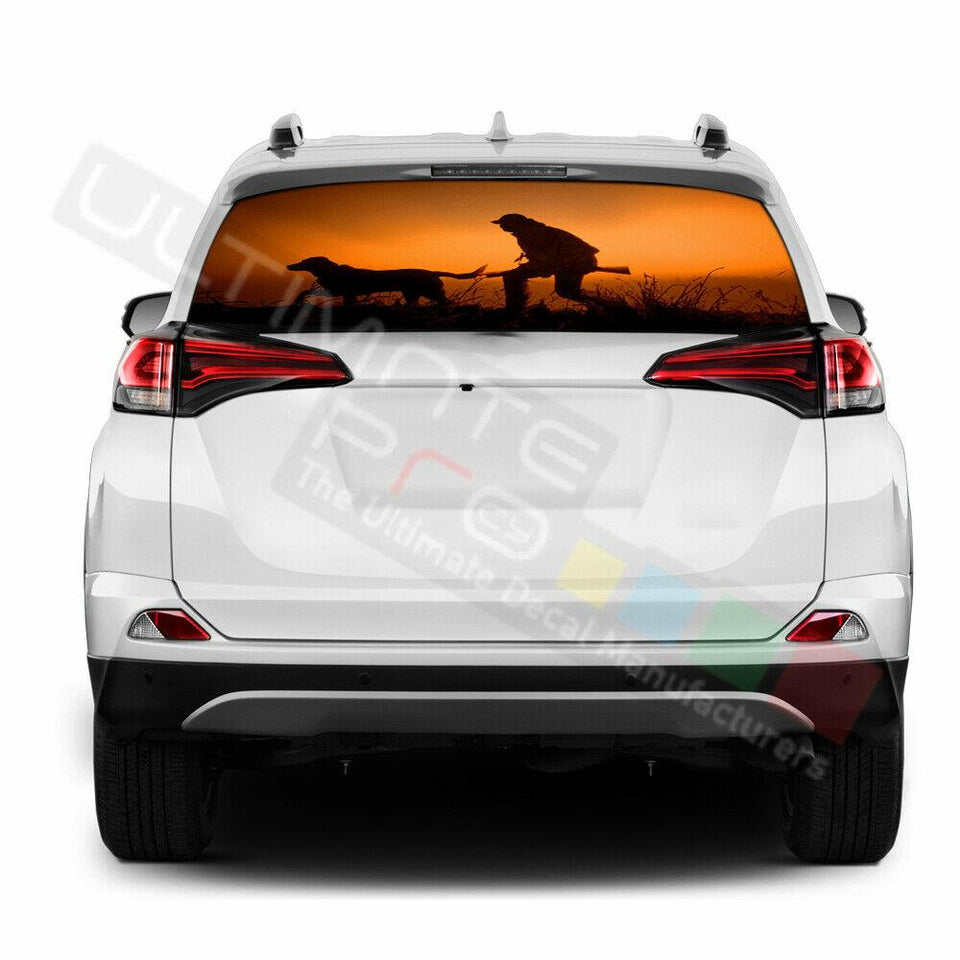 Camo Hunting Decals Window See Thru Stickers Perforated for Toyota RAV4 2018