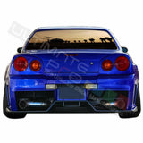 Camo Hunting Designs Window See Thru Stickers Perforated for Nissan Skyline 2019