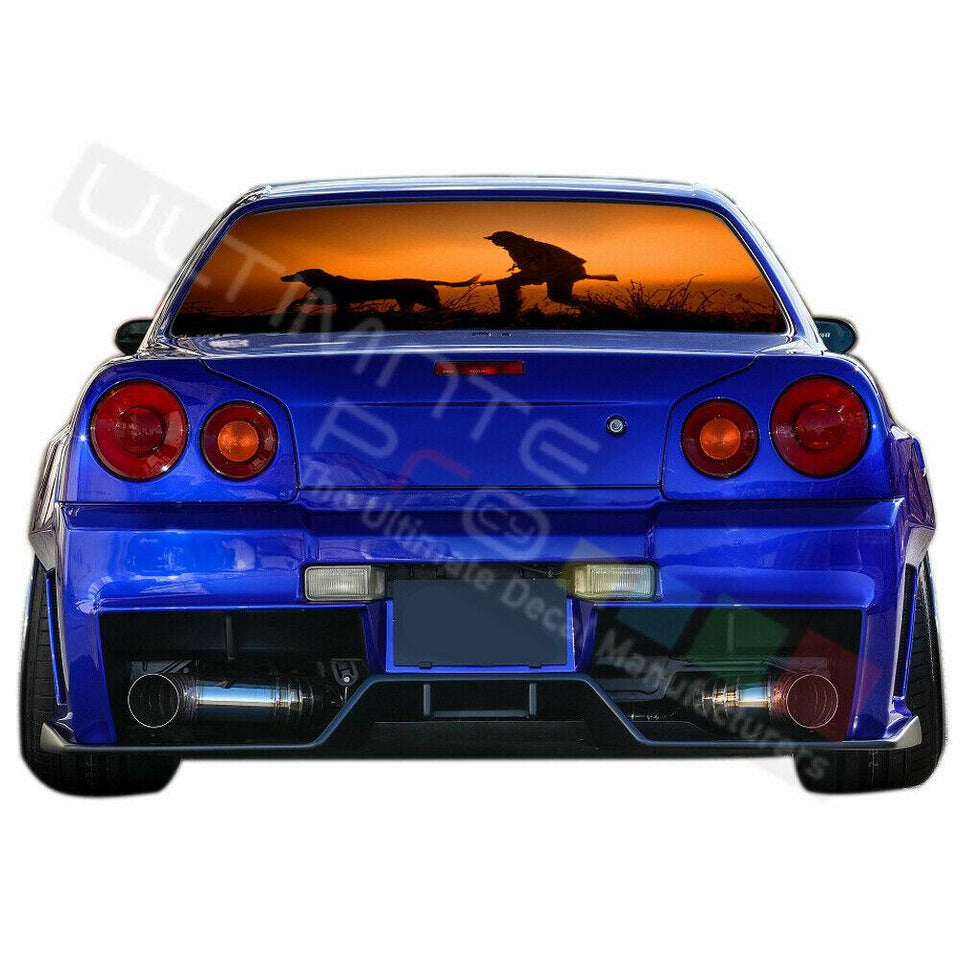 Camo Hunting Designs Window See Thru Stickers Perforated for Nissan Skyline 2019