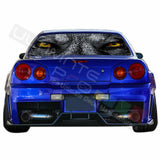 Camo Hunting Designs Window See Thru Stickers Perforated for Nissan Skyline 2019