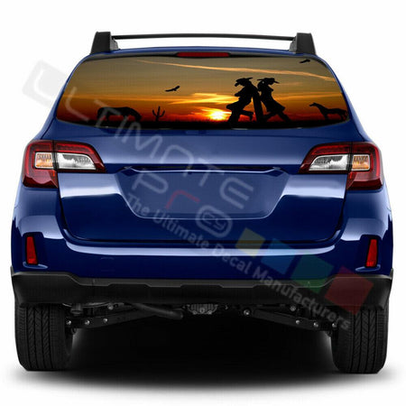 Camo Hunting Designs Window See Thru Stickers Perforated for Subaru Outback 2018