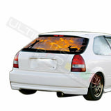 Camo Hunting Rear Window See Thru Stickers Perforated for Honda Civic 1996