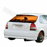 Camo Hunting Rear Window See Thru Stickers Perforated for Honda Civic 1996