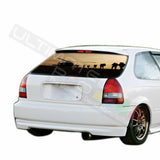 Camo Hunting Rear Window See Thru Stickers Perforated for Honda Civic 1996