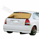 Camo Hunting Rear Window See Thru Stickers Perforated for Honda Civic 1996