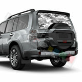 Camo Hunting Rear Window See Thru Stickers Perforated for Mitsubishi Pajero