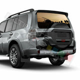 Camo Hunting Rear Window See Thru Stickers Perforated for Mitsubishi Pajero