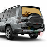 Camo Hunting Rear Window See Thru Stickers Perforated for Mitsubishi Pajero