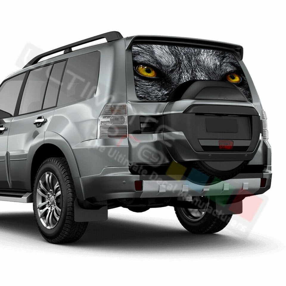 Camo Hunting Rear Window See Thru Stickers Perforated for Mitsubishi Pajero