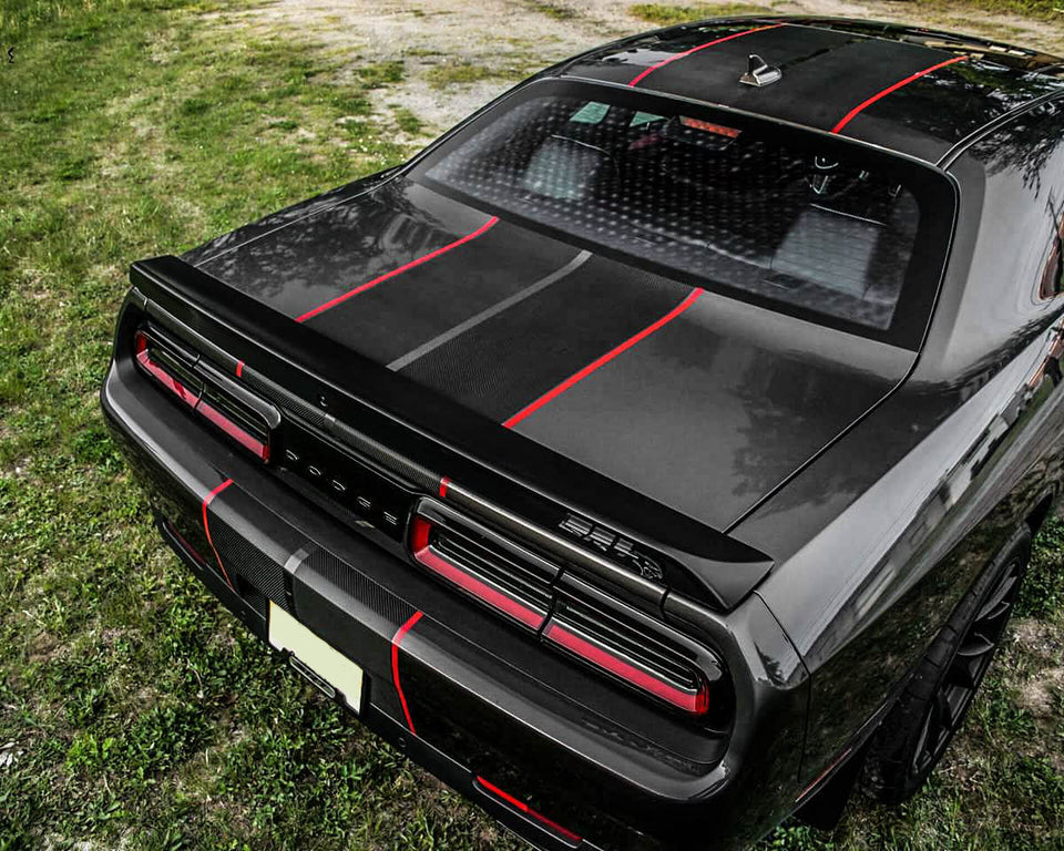 Dual Racing Rally Stripe for Dodge Challenger SRT Hellcat stack pack SXT GT  widebody 2014 2015 2018 2019 2020 2021 2022 2023 RT