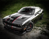 Dual Racing Rally Stripe for Dodge Challenger SRT Hellcat stack pack SXT GT  widebody 2014 2015 2018 2019 2020 2021 2022 2023 RT