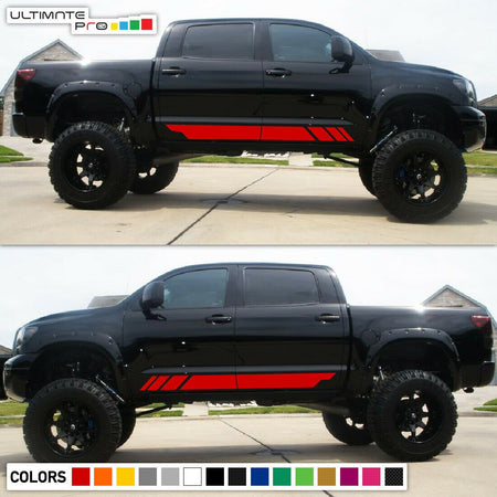Decal Graphic Sticker Side Stripe Kit For Toyota Tundra 4x4 Offroad Sport Grille
