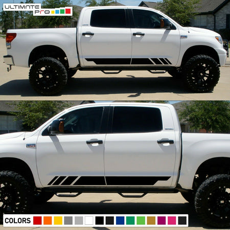 Decal Graphic Sticker Stripe Body Kit For Toyota Tundra 2007-2016 LED Light Sill
