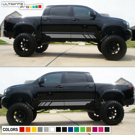 Decal Graphic Sticker Stripe Body Kit For Toyota Tundra 2007-2016 LED Light Sill