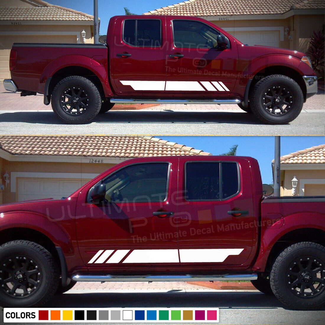 R。 Decal Sticker Graphic Side Stripe Kit For Nissan Frontier