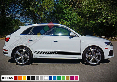 Decal sticker kit Stripe for Audi Q3 S Line turbo body Fender Skirt Side Window