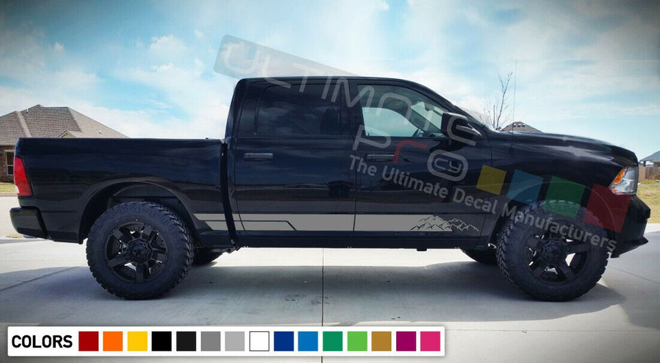 Decal Sticker Side Door Stripes for Dodge Ram bar stripe Off-Road 1500 Hemi 4x4