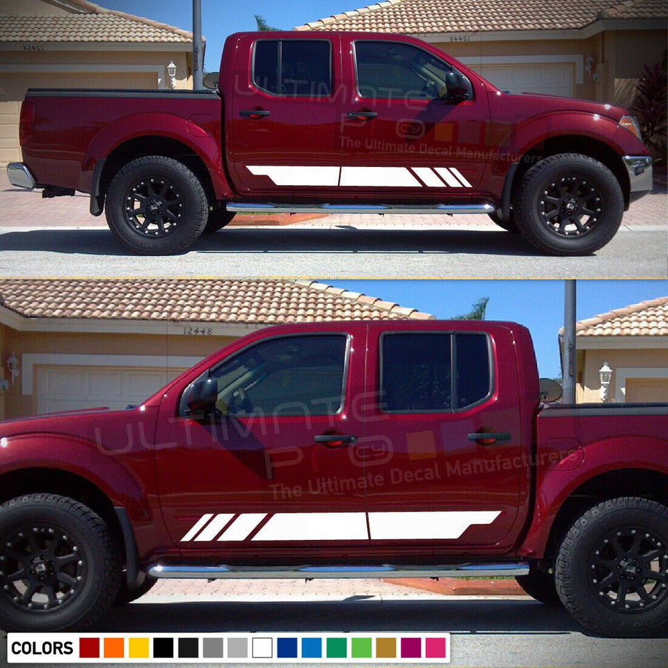 Decal Sticker Side Stripe Kit For Nissan Frontier 2004-2015 Sport Grille Fender