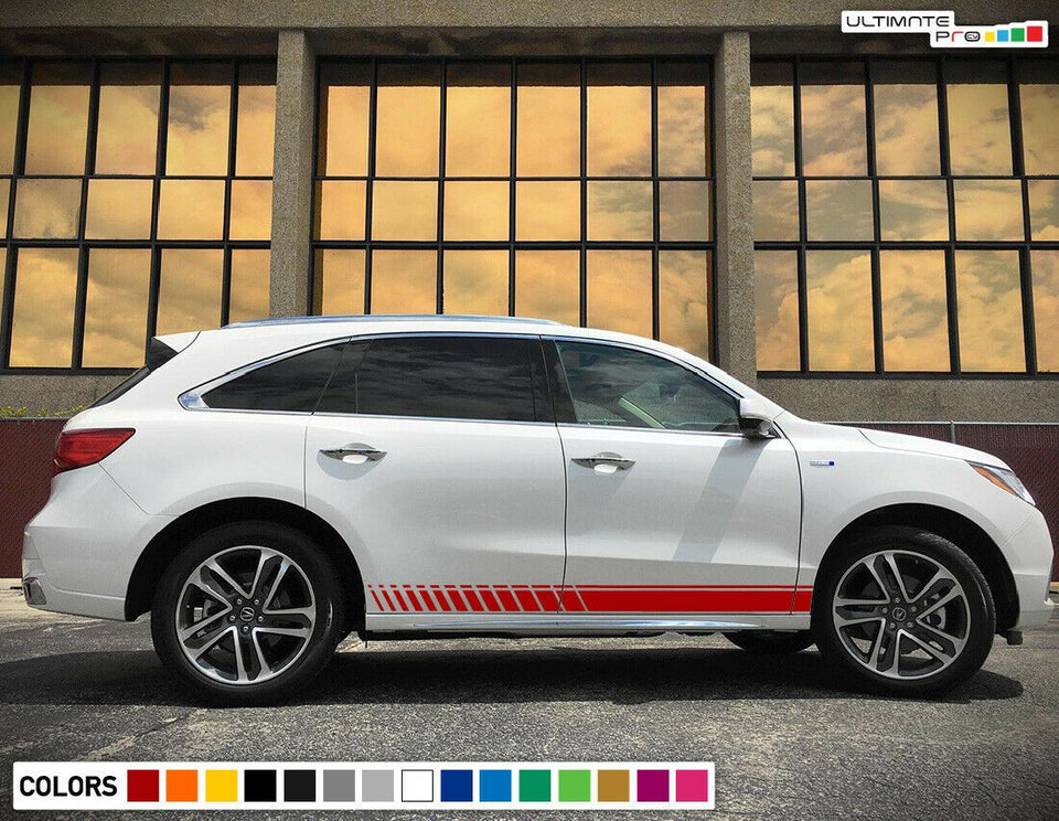 Decal sticker Stripe kit for Acura Honda MDX LED Xenon chrome Headlight Skirts