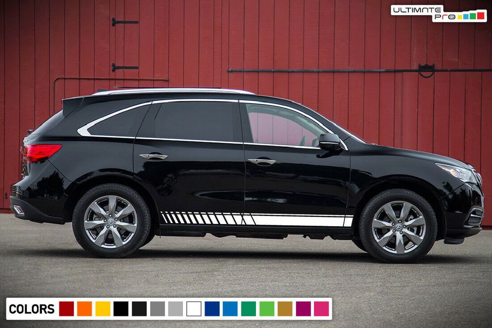 Decal sticker Stripe kit for Acura Honda MDX LED Xenon chrome Headlight Skirts