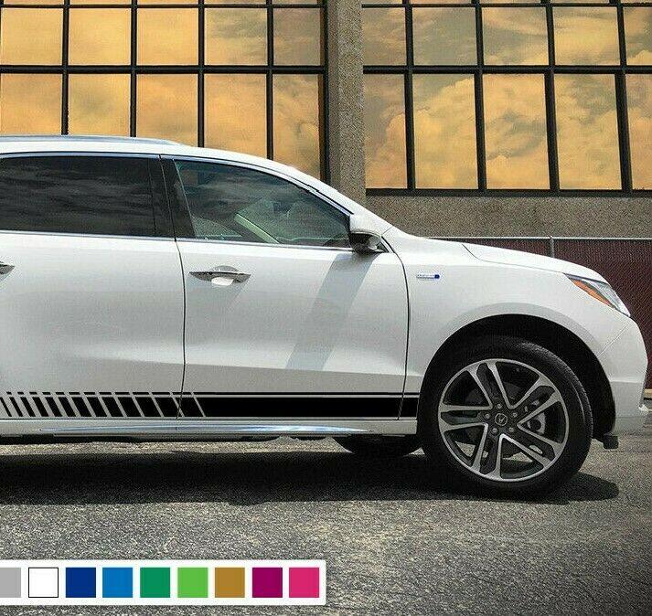Decal sticker Stripe kit for Acura Honda MDX LED Xenon chrome Headlight Skirts