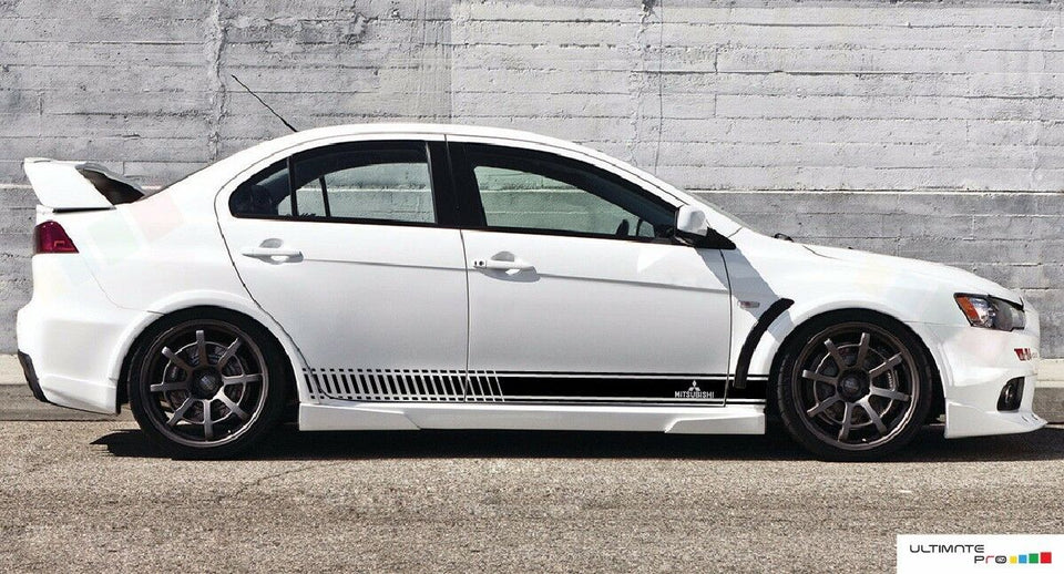 Decal Sticker Stripe Kit For Mitsubishi Lancer Evolution Evo 10 X Spoiler Lip