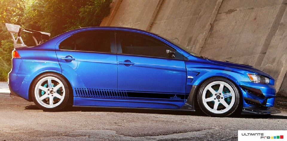 Decal Sticker Stripe Kit For Mitsubishi Lancer Evolution Evo 10 X Spoiler Lip