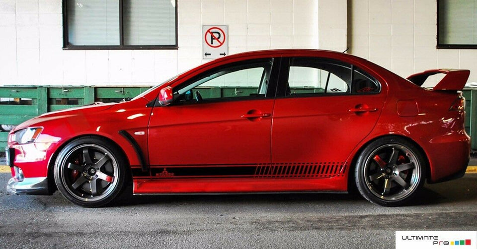 Decal Sticker Stripe Kit For Mitsubishi Lancer Evolution Evo 10 X Spoiler Lip