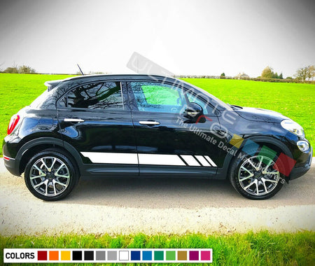 Decal sticker Stripes kit For Fiat 500X Graphics body lowering sport 2018 seat