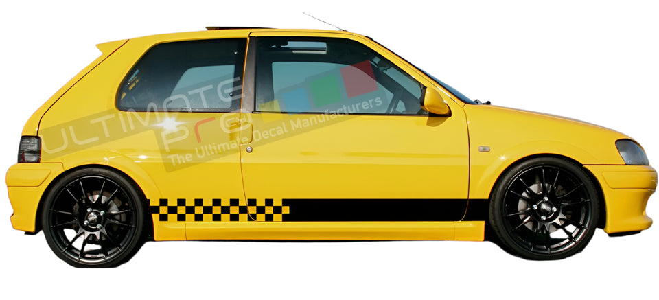 Decal sticker Stripes kit For PEUGEOT 106 body lowering tune race Rallye 1.6 GTI
