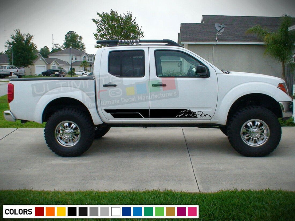 Decal Vinyl Sticker Side Door Stripes for Nissan Frontier 2004 -2015 4x4 Lamp