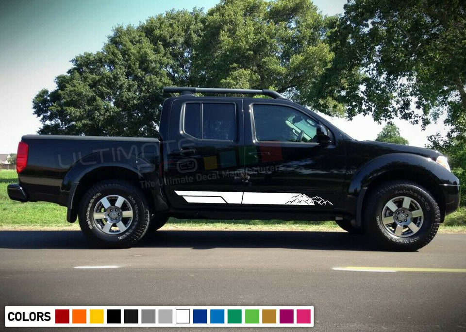 Decal Vinyl Sticker Side Door Stripes for Nissan Frontier 2004 -2015 4x4 Lamp