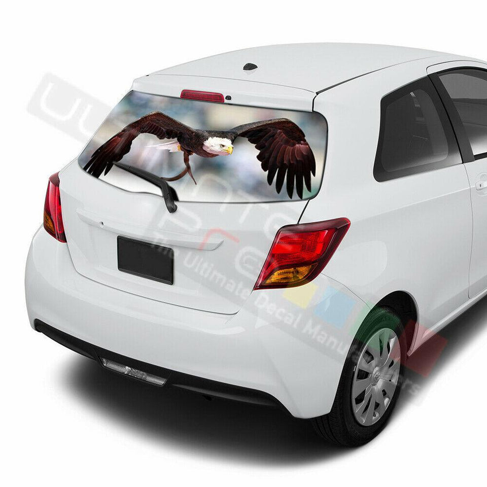 Eagles Decals Window See Thru Stickers Perforated for Toyota Yaris 2016 2017