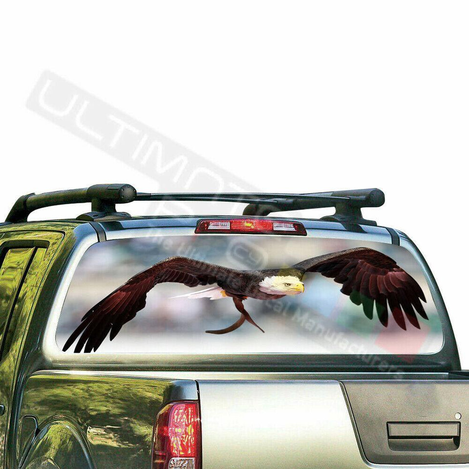 Eagles Designs Decals Window See Thru Stickers Perforated for Nissan Frontier