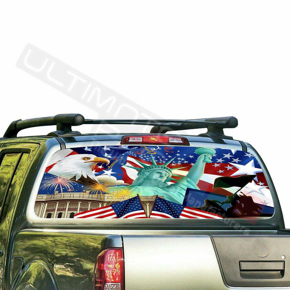 Eagles Designs Decals Window See Thru Stickers Perforated for Nissan Frontier
