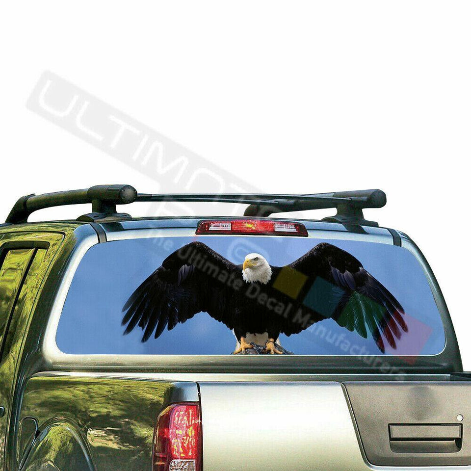 Eagles Designs Decals Window See Thru Stickers Perforated for Nissan Frontier